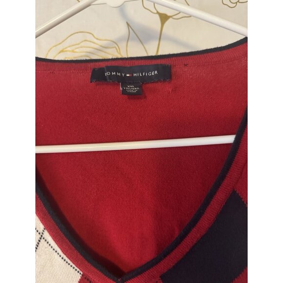 Tommy Hilfiger Sweater Woman's Size XXL 2X Long Sleeve Plaid Ivy Argyle Prep 56 - Picture 4 of 6